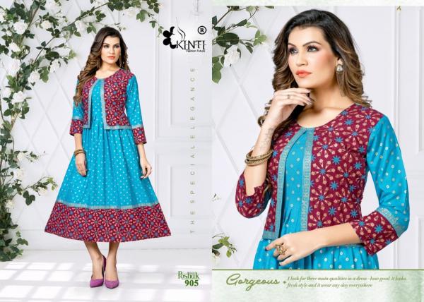 Kinti Poshak 9 Rayon Ethnic Wear Anarkali Kurti Collection